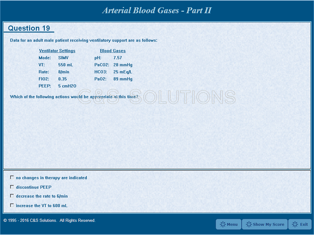 Arterial Blood Gases Part II: Clinical Application Of Blood Gases 